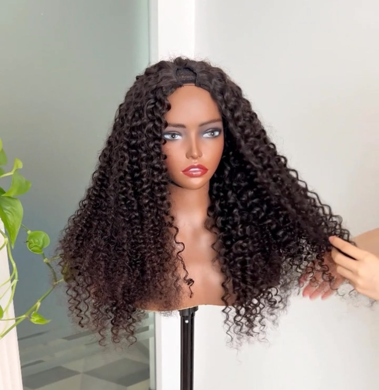 Deep Curl U/V Part Wig – 100% Raw Vietnamese Hair
