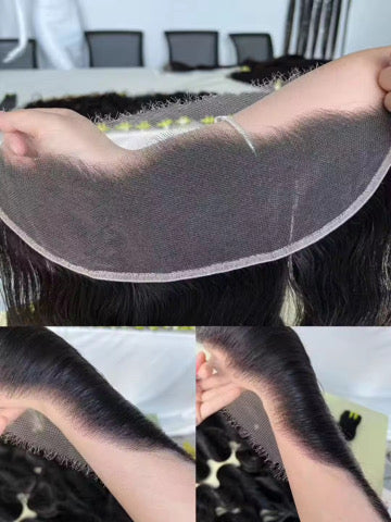 HD Transparent Lace Frontal – 100% Raw Body Wave Remy Hair