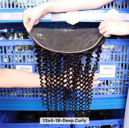 HD Transparent Deep Curly Lace Frontal – 100% Raw Vietnamese Hair